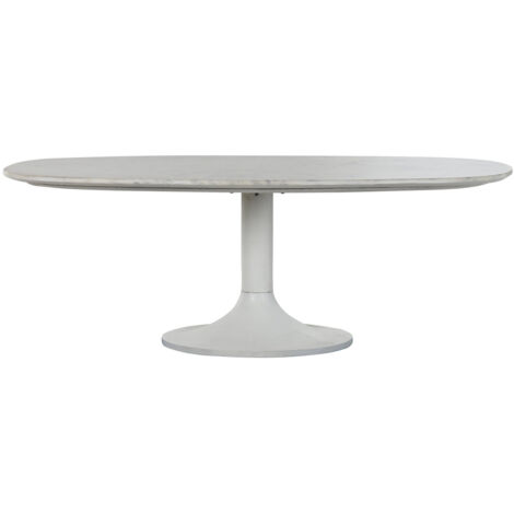 Mesa Centro Metal Marmol 120X70X39 Blanco