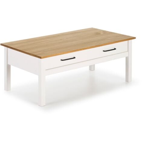 Mesa centro miranda madera blanco 100 cm