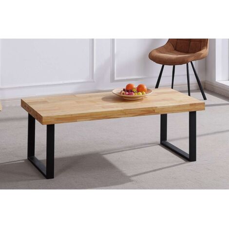 Mesa centro Natural para salón roble nordish-negro 43,5 cm(alto)120 cm(ancho)60 cm(fondo).