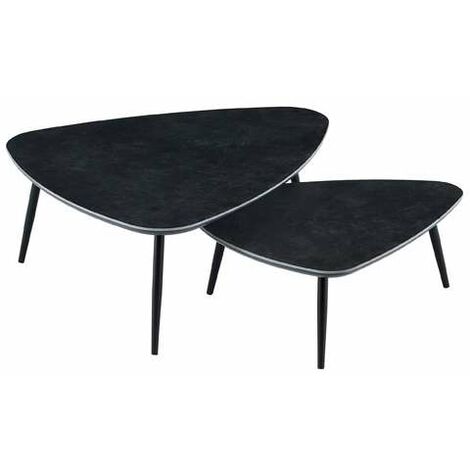 Mesa centro nido Vulcano acabado negro, 35cm(alto) 150cm(ancho) 80cm(fondo).