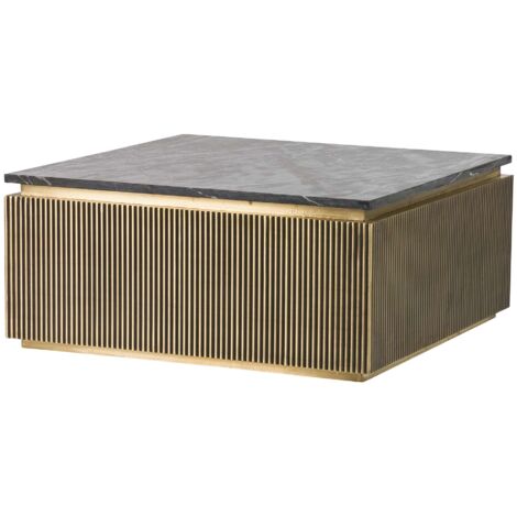 Mesa Centro Piedra Metal Mdf Lumina 90X90X40 Cm
