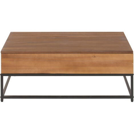 Mesa Centro Plegable Hierro Abeto 100X55X40