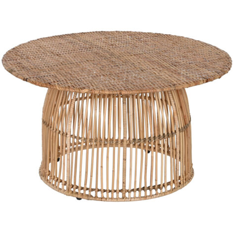 Mesa Centro Ratan Acero 75X75X40