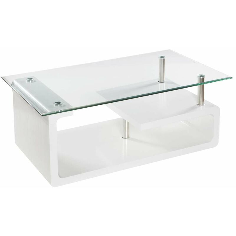 

Mesa centro rectangular Tom en varios acabados 42 cm(alto)110 cm(ancho)65 cm(largo) Color Blanco