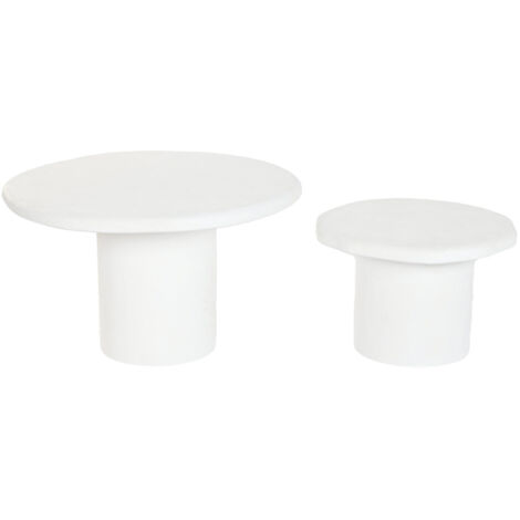 Mesa Centro Set 2 Madera Reciclada Mango 75X75X35