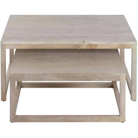 Mesa Centro Set 2 Mango 90X90X41