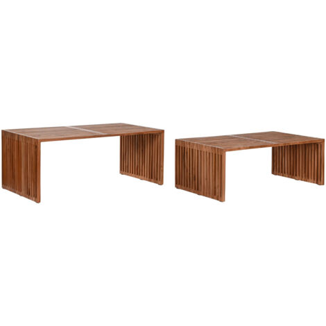 Mesa Centro Set 2 Teca 116X60X46 Natural