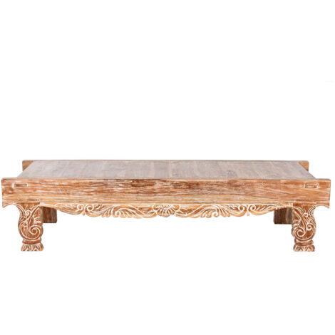 Mesa Centro Teca Reciclada 200X70X45 Decape Blanco