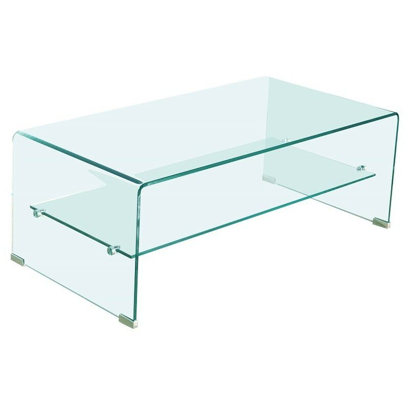 

Mesa CHALLENGER, baja, cristal curvado, 110x55 cms