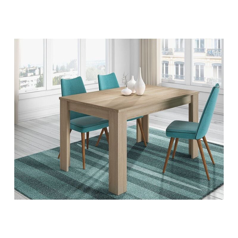 

Mesa 140x90 cm roble claro extensible | Roble claro