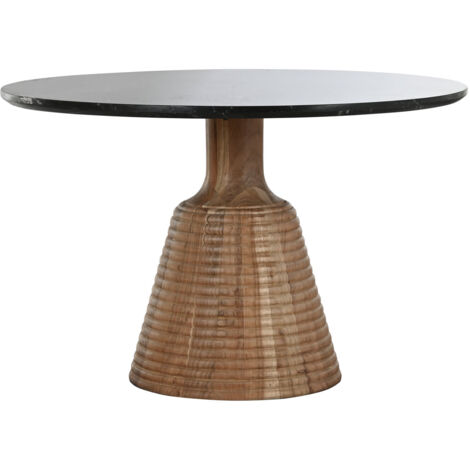 Mesa Comedor Acacia Marmol 115X115X76 Negro