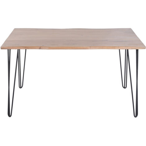 Mesa Comedor Acacia Metal 140X90X76 Marron