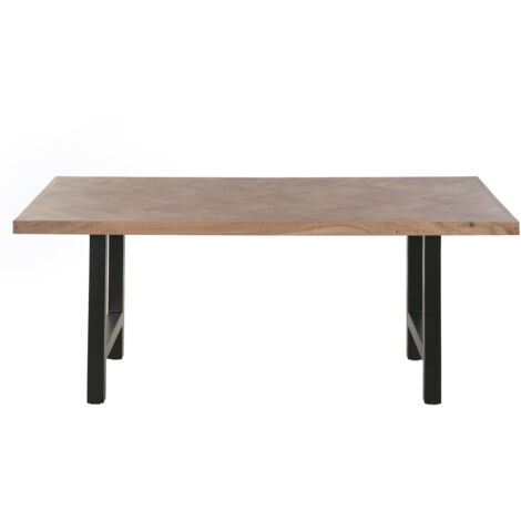 Mesa Comedor Acacia Metal 180X90X76 Marron