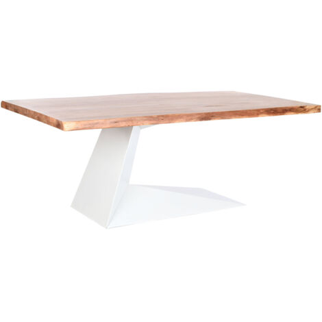 Mesa Comedor Acacia Metal 200X100X76 Pata Blanca