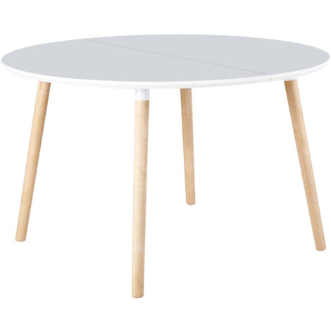 Mesa Comedor Extensible Nordika 100 Blanco / Haya. OK1326