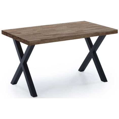 Mesa Comedor Fija X-Loft 140 Roble American / Negro OK1219