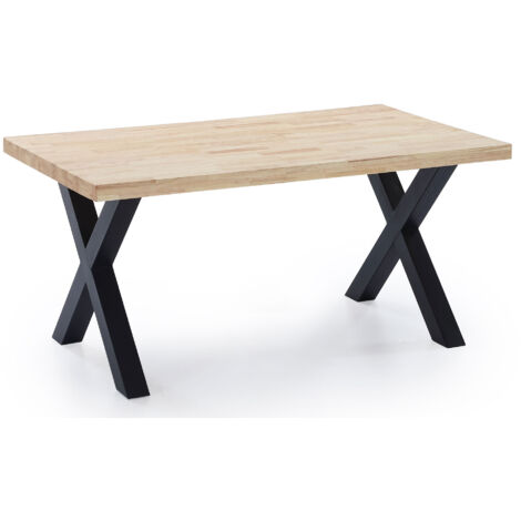 Mesa Comedor Fija X-Loft 160 Roble / Negro. OK1200