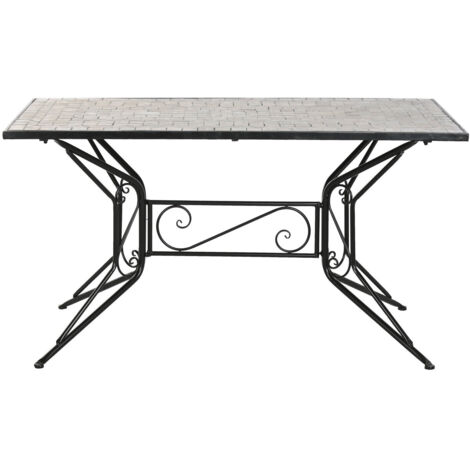 Mesa Comedor Forja Ceramica 140X70X75,5 Mosaico