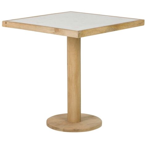Mesa Comedor Madera Mango Marmol 70X70X75 Cm