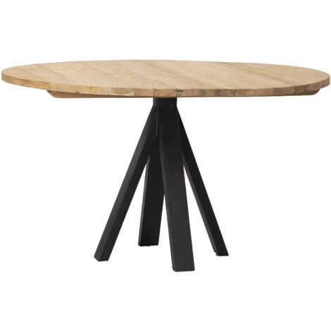 Mesa Comedor Madera Natural 130X130X75 Cm
