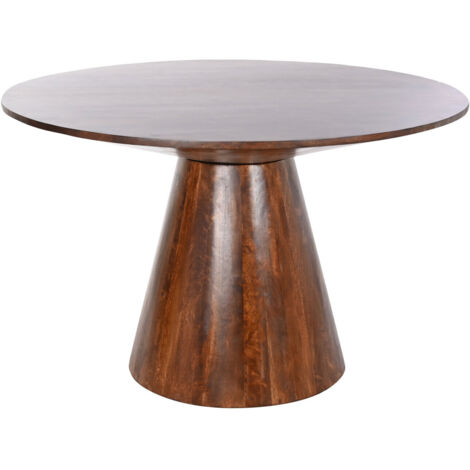 Mesa Comedor Mango 120X120X76 Marron Oscuro