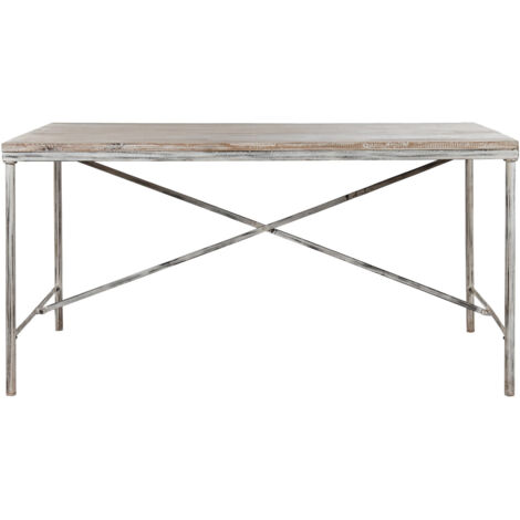 Mesa Comedor Mango Hierro 240X100X77 Decape Blanco