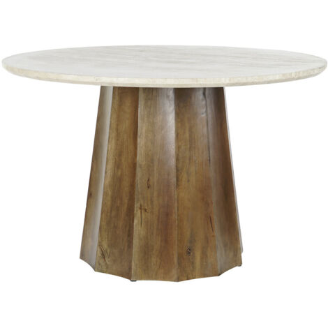 Mesa Comedor Mango Marmol 120X120X78 Beige