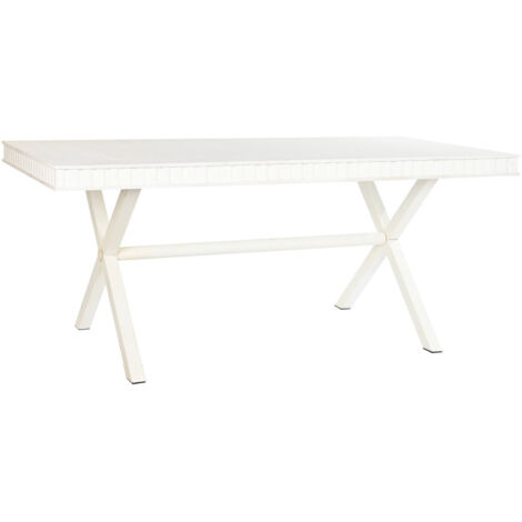 Mesa Comedor Mango Metal 180X90X76 Rombo Blanco