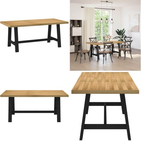 Mesa comedor NOAIN patas forma A madera maciza pino 180x90x75cm - Madera maciza - Mesa de comedor de pino