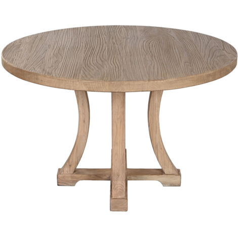 Mesa Comedor Olmo Macizo 120X120X76 Natural