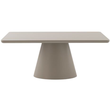 Mesa comedor rectangular 180x100 mdf lacada epoxi color topo mate