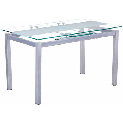 Mesa de comedor extensible cristal Sehar