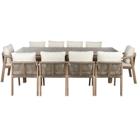 Mesa Comedor Set 11 Acacia 260X100X76 10 Comensale