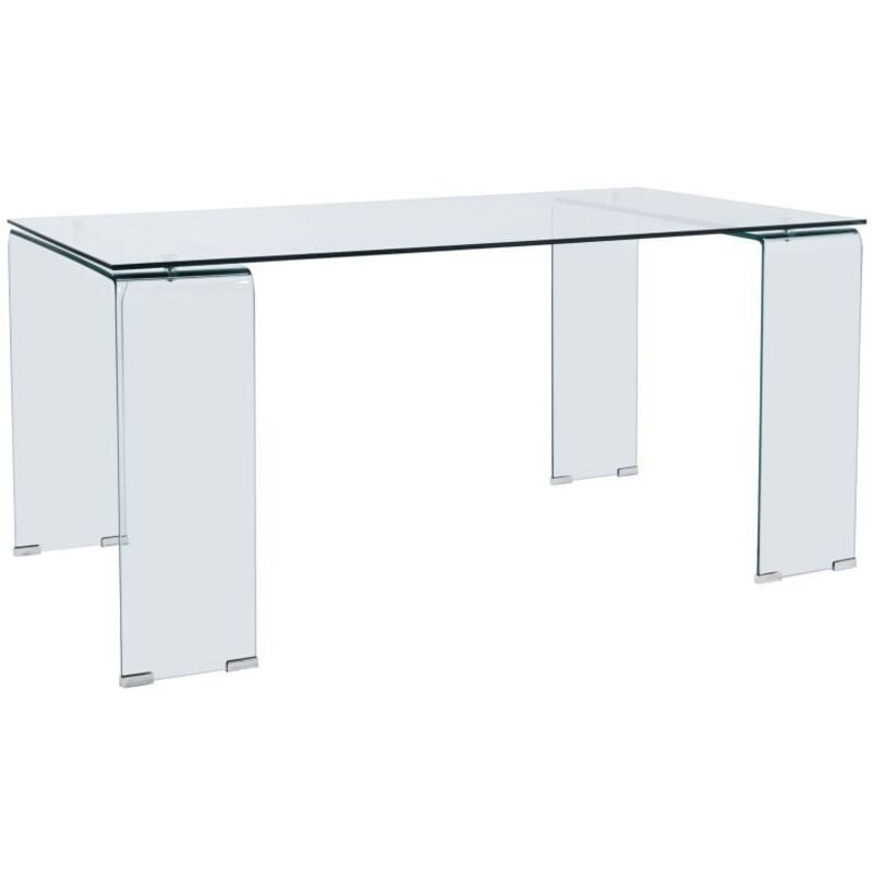 

Mesa comedor Single de cristal templado transparente 75 cm(alto)169 cm(ancho)90 cm(largo). Color TRANSPARENTE