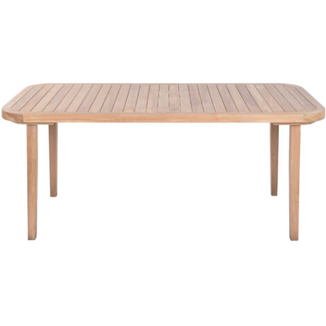 Mesa Comedor Teca 180X90X77 Redondeado Natural