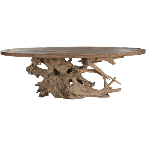 Mesa Comedor Teca 240X120X78 Base Raiz Teca