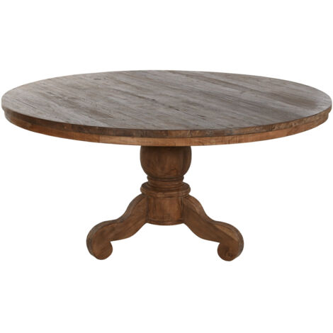 Mesa Comedor Teca Reciclada 160X160X78 Pie