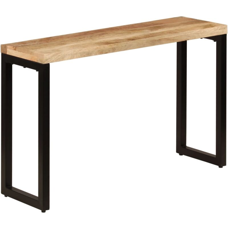 

Mesa Consola 120x35x76 cm Acero y Madera Maciza de Mango - Marrón - Vidaxl