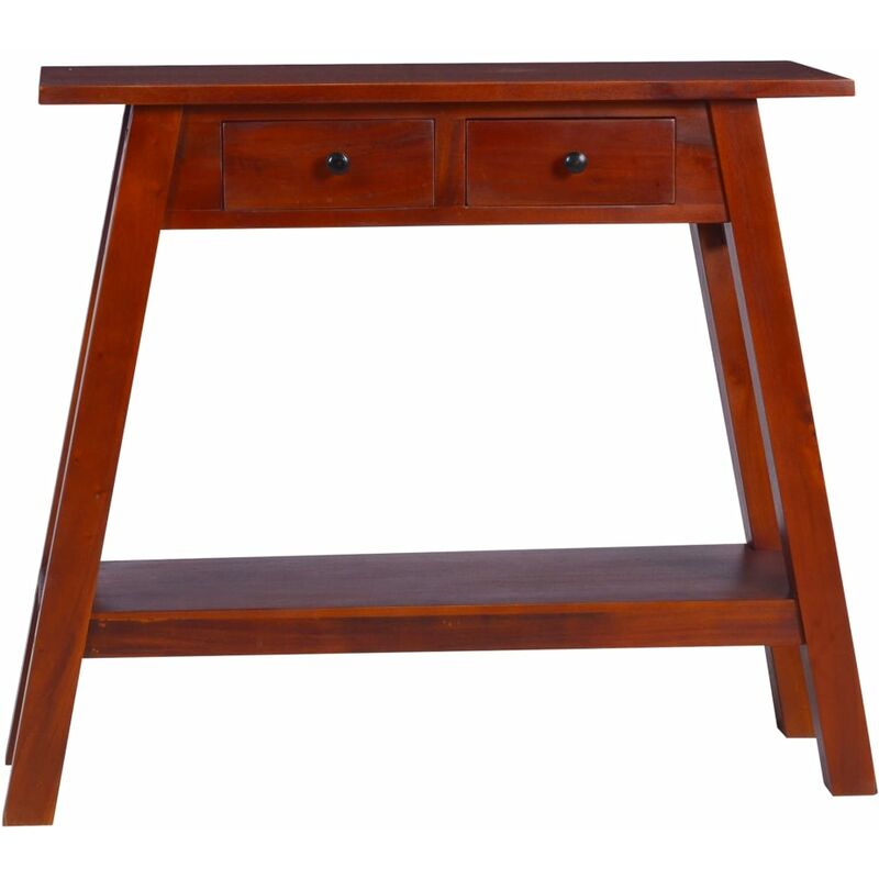 

Mesa consola clásica de madera maciza caoba marrón 90x30x75cm