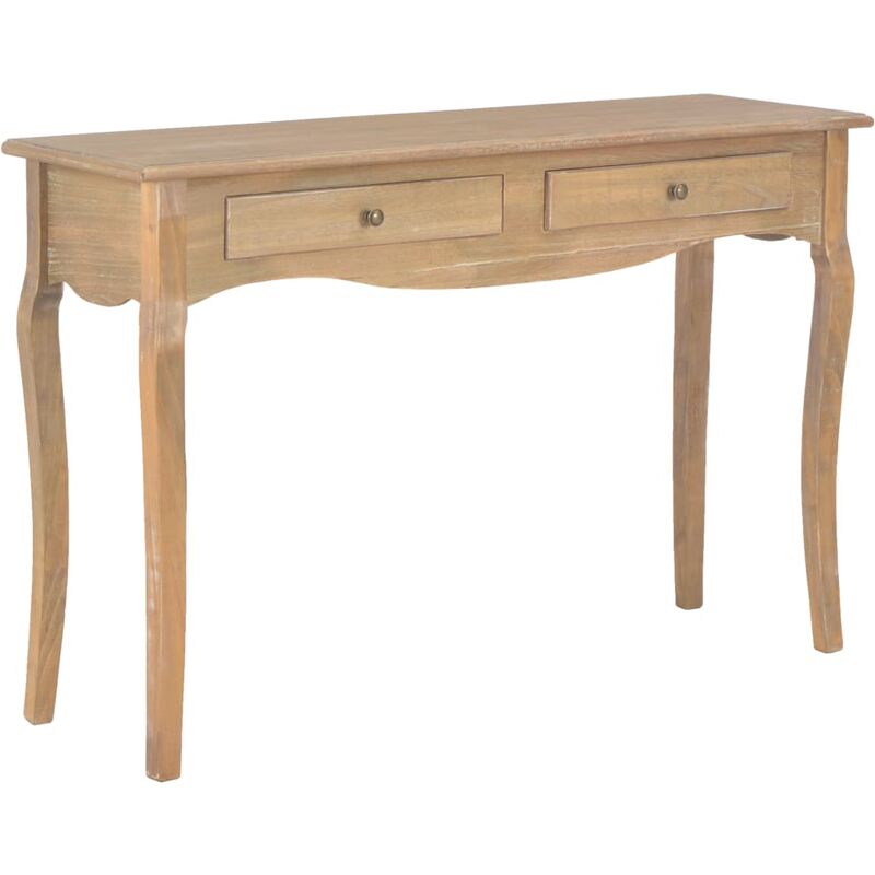 

Mesa consola con 2 cajones de madera maciza de pino 120x35x76cm