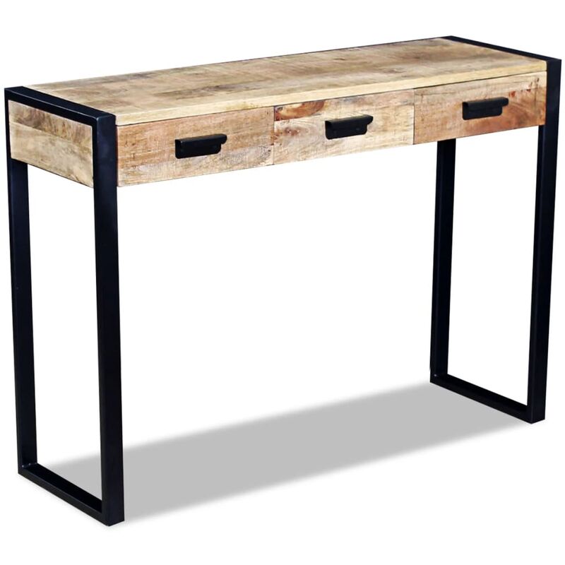 

Youthup - Mesa consola con 3 cajones madera de mango 110x35x78 cm - Marrón