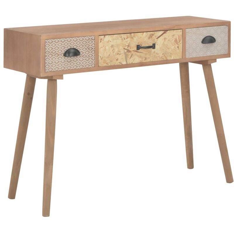 

Mesa consola con 3 cajones madera maciza de pino 100x30x73 cm