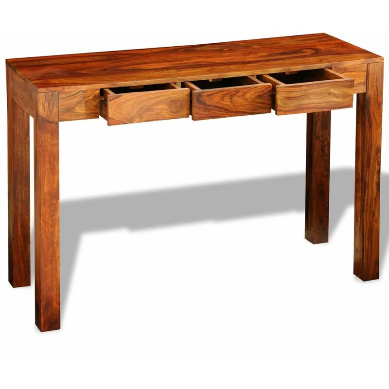 

Mesa consola con 3 cajones madera maciza sheesham 80 cm