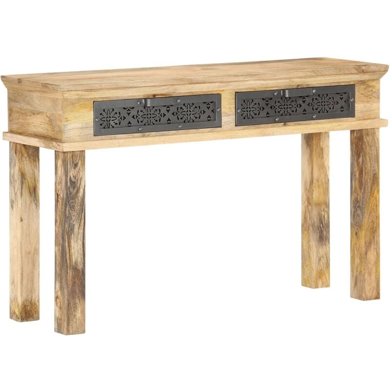 

Mesa consola con cajones madera maciza de mango 120x35x75 cm