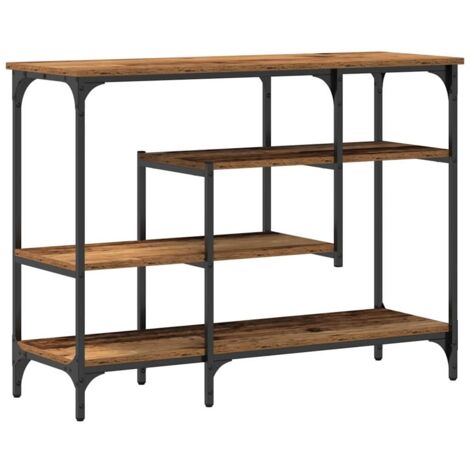 Mesa Consola con estante Madera vieja 100 x 35 x 75 cm vidaXL