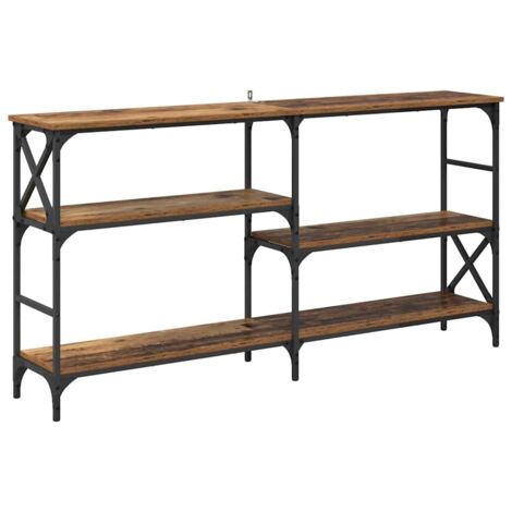 Mesa Consola con estante Madera vieja 150 x 29 x 76,5 cm vidaXL