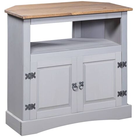Mesa consola Corona Range pino mexicano gris 80x43x78 cm