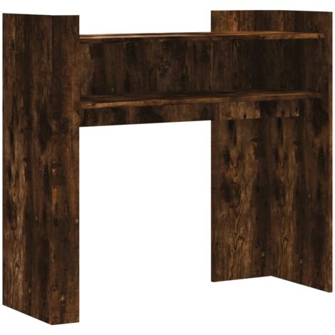 Mesa consola de entrada funcional y elegante con compartimento 100 x 35 x 90 cm madera contrachapada marrón DEC031772