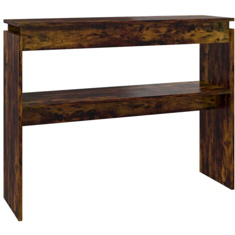 Mesa consola de entrada funcional y elegante con estante 102 x 30 x 80 cm madera contrachapada DEC031779