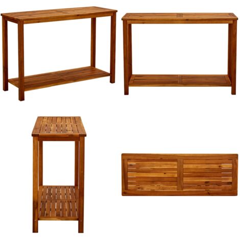 Mesa consola de jardín madera maciza de acacia 110x40x75 cm - Mesa de madera - Acacia
